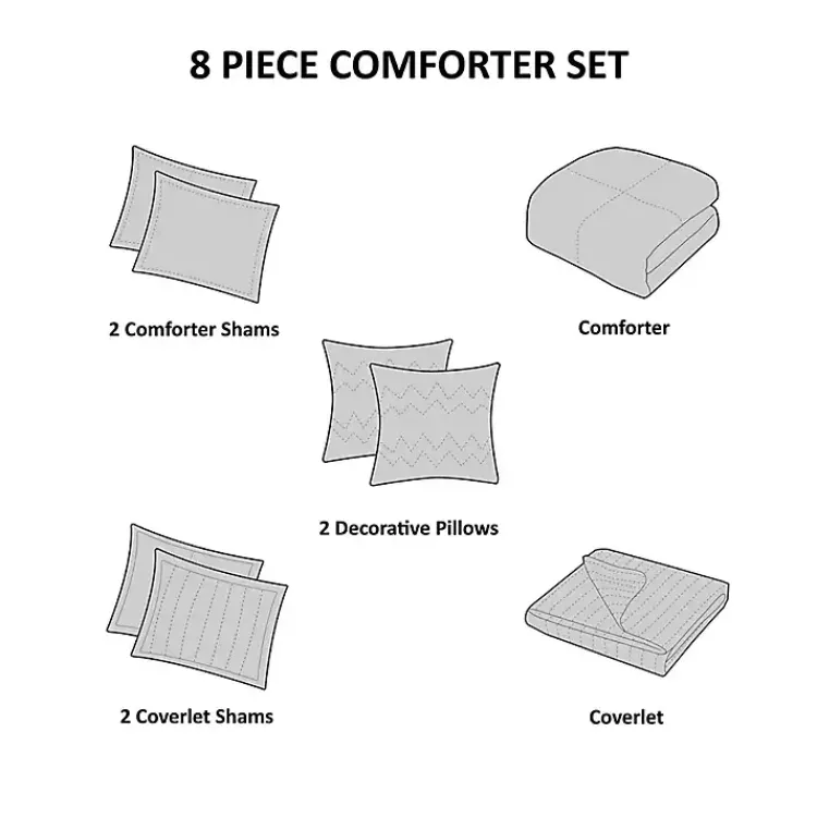 Kirklands Home Blue Watercolor 8-pc. Full/Queen Comforter Set Discount