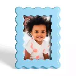 Picture Frames>Kirklands Home Wavy Layer Picture Frame, 4x6 Blue