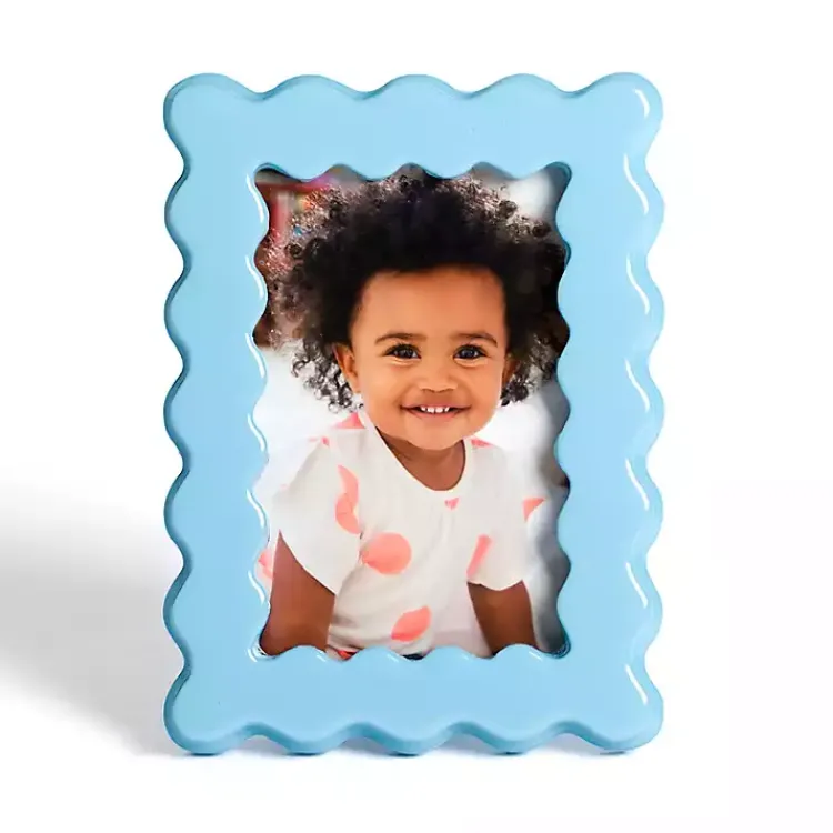 Picture Frames>Kirklands Home Wavy Layer Picture Frame, 4x6 Blue