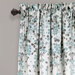 Kirklands Home Blue Weeping Flower Curtain Panel Set, 95 in. Hot
