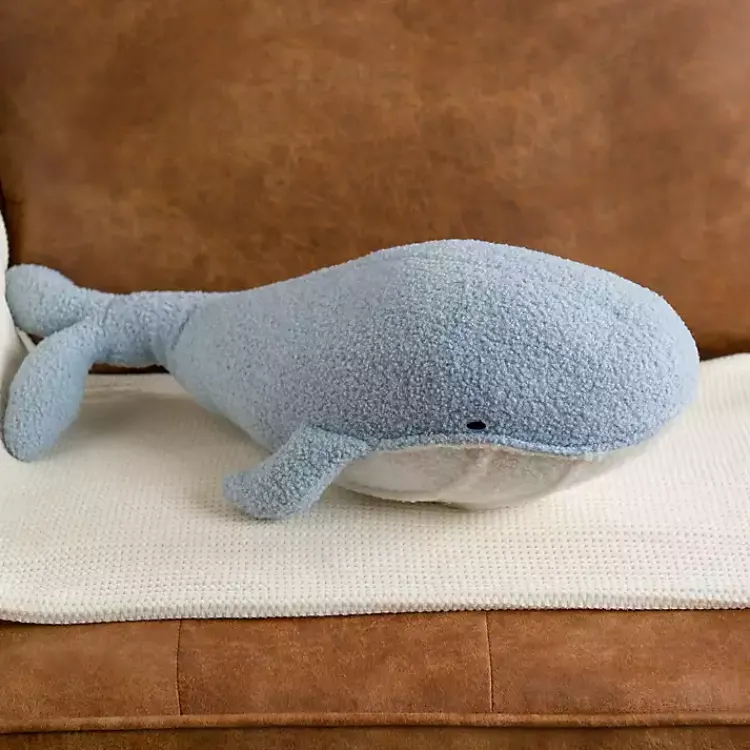 Pillows>Kirklands Home Blue Whale Boucle Pillow
