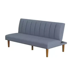 Kirklands Home Woven Channel Convertible Sofa Blue Outlet