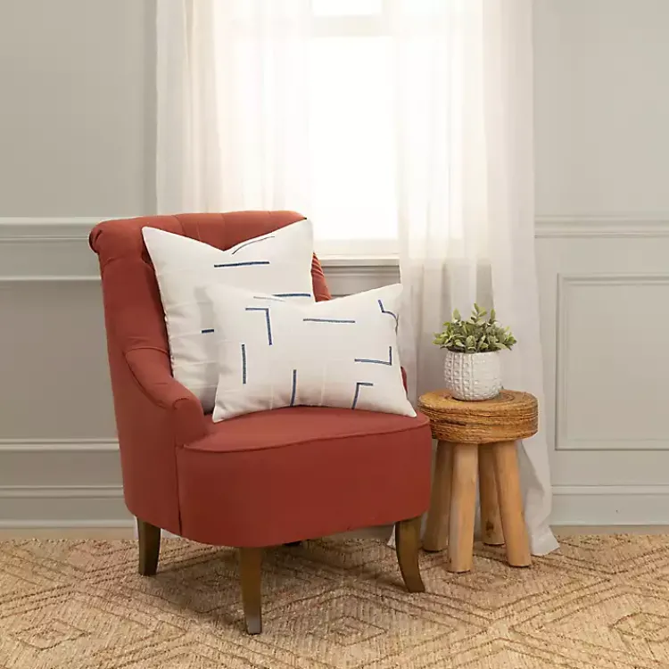 Pillows>Kirklands Home Blue Woven Lines Throw Pillow