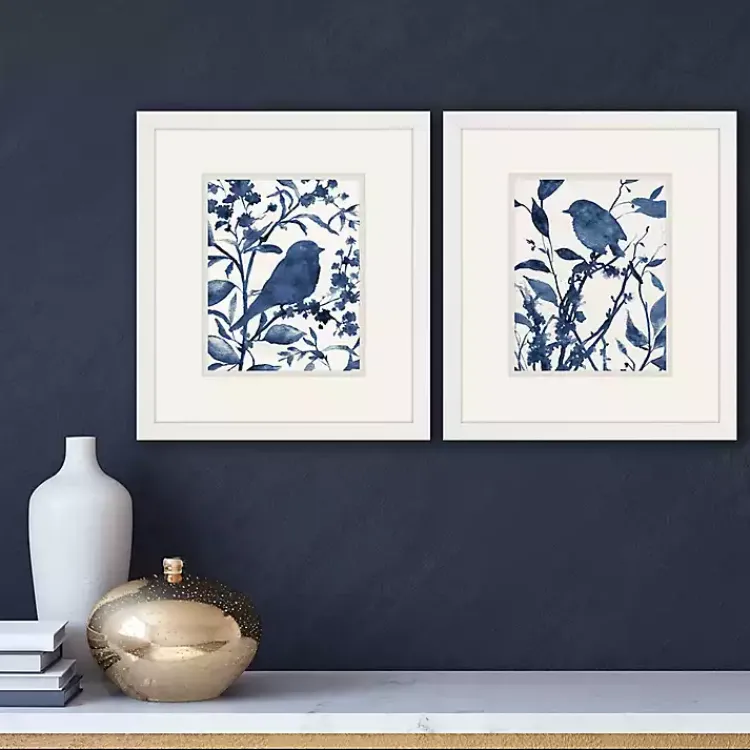 Kirklands Home Bluebird Silhouette Framed Art Prints, Set of 2 Hot