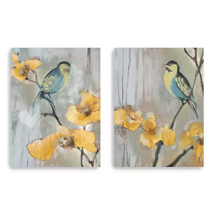 Kirklands Home Bluebirds and Blossoms Canvas Art Prints, Set of 2 Best