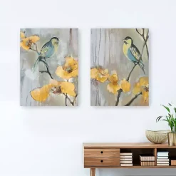 Kirklands Home Bluebirds and Blossoms Canvas Art Prints, Set of 2 Best