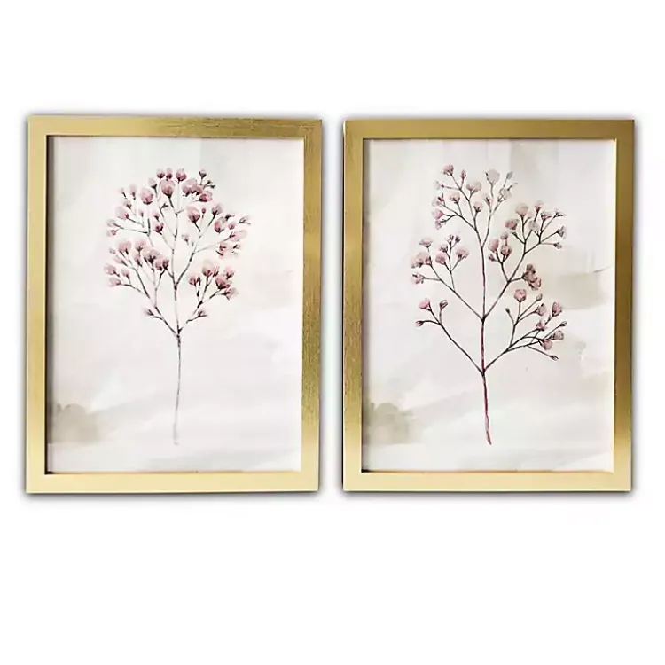 Kirklands Home Blush Branches Framed Art Prints, Set of 2 New