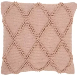 Pillows>Kirklands Home Blush Diamond Lattice Throw Pillow Pink