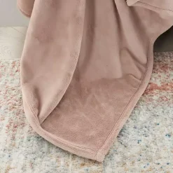 Blankets & Throws>Kirklands Home Blush Faux Sheared Mink Throw Pink