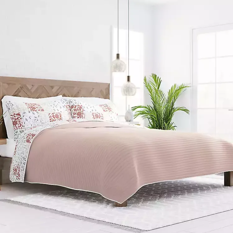 Kirklands Home Blush Patchwork Reversible 3-pc. Queen Quilt Set Discount