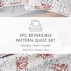 Kirklands Home Blush Patchwork Reversible 3-pc. Queen Quilt Set Discount