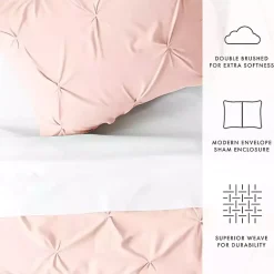 Kirklands Home Blush Pinched 2-pc. Twin Duvet Cover Set Pink Best