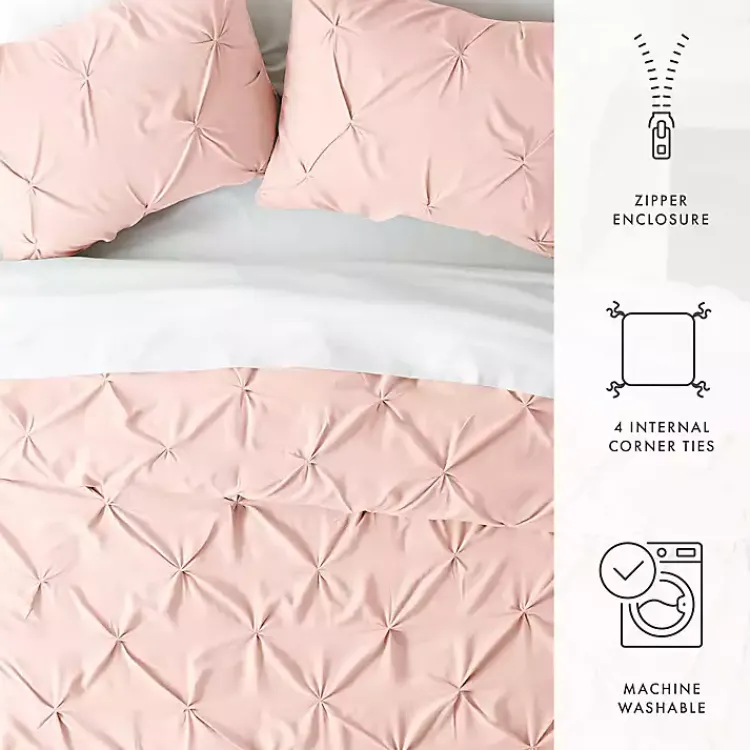 Kirklands Home Blush Pinched 2-pc. Twin Duvet Cover Set Pink Best