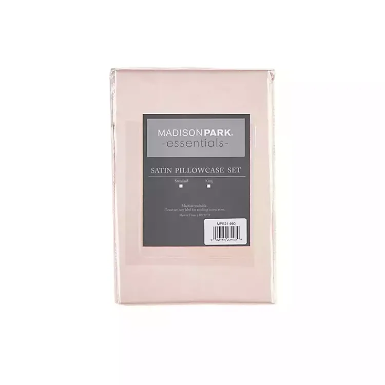 Kirklands Home Blush Satin Standard 2-pc. Pillow Case Set Pink New