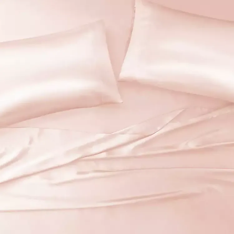 Kirklands Home Blush Satin Standard 2-pc. Pillow Case Set Pink New