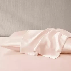 Kirklands Home Blush Satin Standard 2-pc. Pillow Case Set Pink New