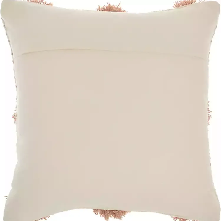 Pillows>Kirklands Home Blush Tufted Pom Poms Throw Pillow Pink