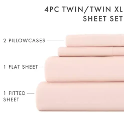 Kirklands Home Blush Ultra Soft 4-pc. Twin XL Sheet Set Pink Best
