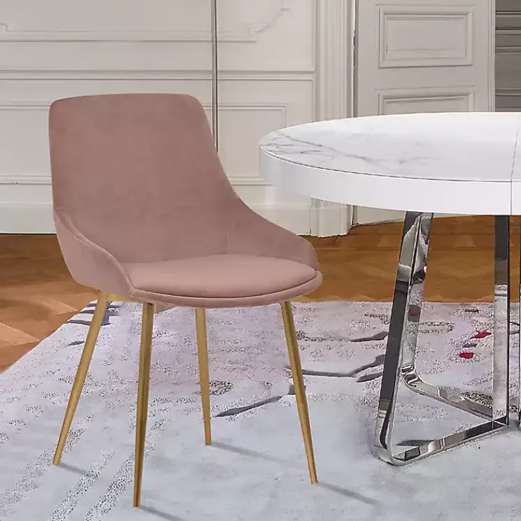 Kirklands Home Blush Velvet Heidi Dining Chair Pink Best