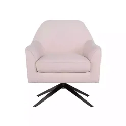 Kirklands Home Blush Velvet Swivel Accent Chair Pink Outlet