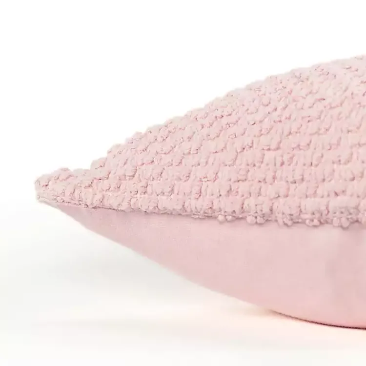 Pillows>Kirklands Home Blush Woven Nubby Pillow Pink