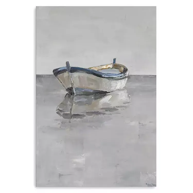 Kirklands Home Boat on the Horizon Canvas Art Print Gray Sale