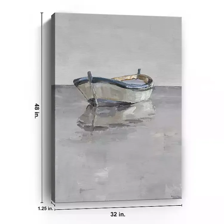 Kirklands Home Boat on the Horizon Canvas Art Print Gray Sale
