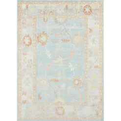 Kirklands Home Bohemian Gretna Aqua Beige Accent Rug, 2x3 Outlet