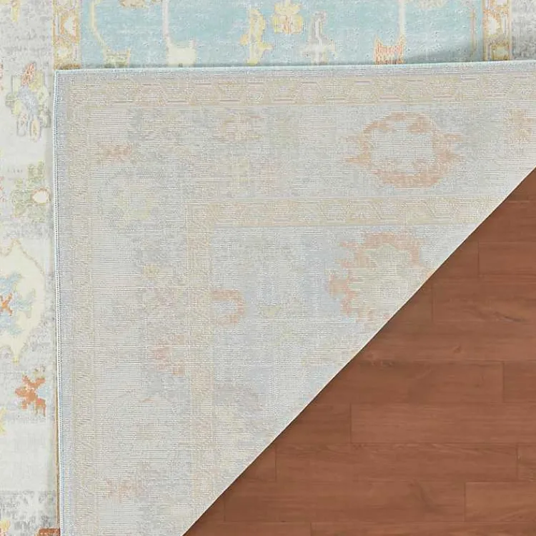 Kirklands Home Bohemian Gretna Aqua Beige Accent Rug, 2x3 Outlet