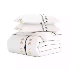 Kirklands Home Bohemian Stripe 3-pc. Queen Duvet Cover Set White