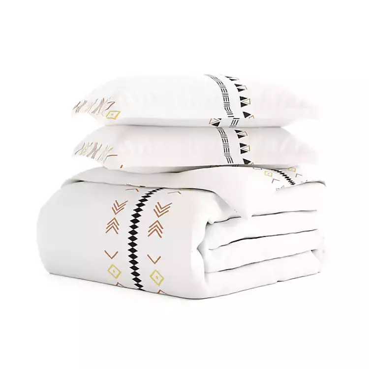 Kirklands Home Bohemian Stripe 2-pc. Twin Duvet Cover Set White