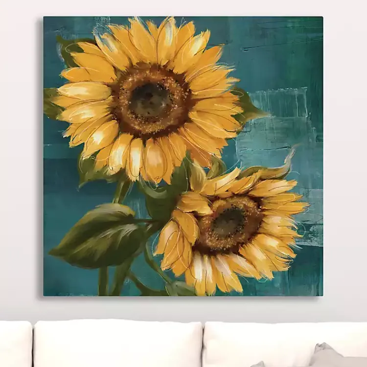 Kirklands Home Bold Sunflowers Canvas Art Print, 30x30 in.