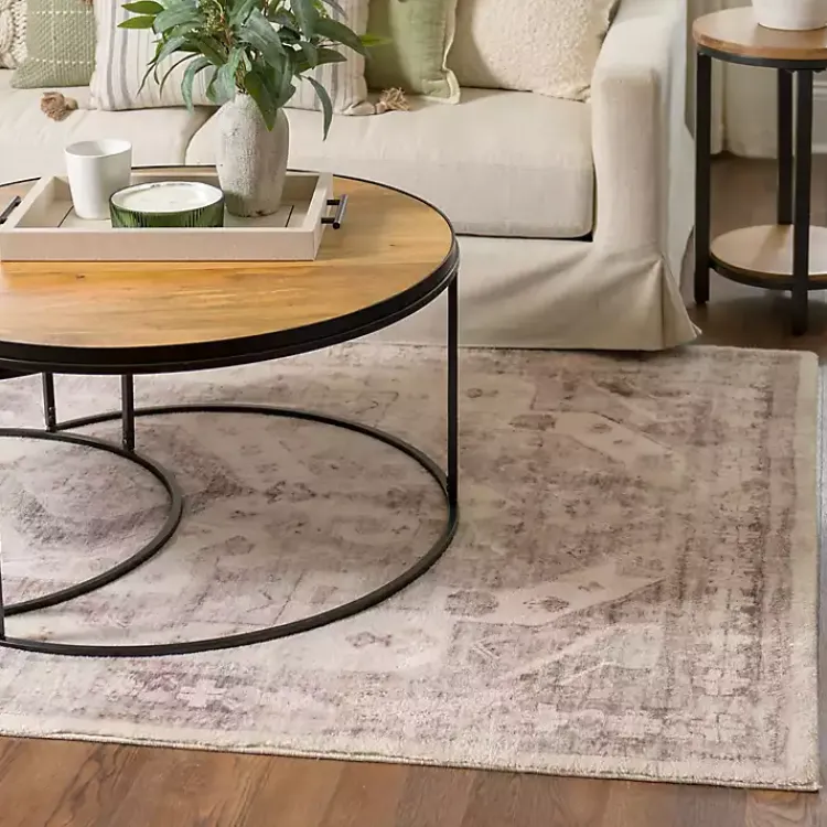 Kirklands Home Bone Rosette Area Rug, 5x7 Sale