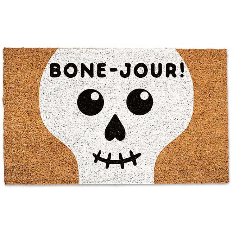 Halloween>Kirklands Home Bone-Jour Skelly Halloween Doormat