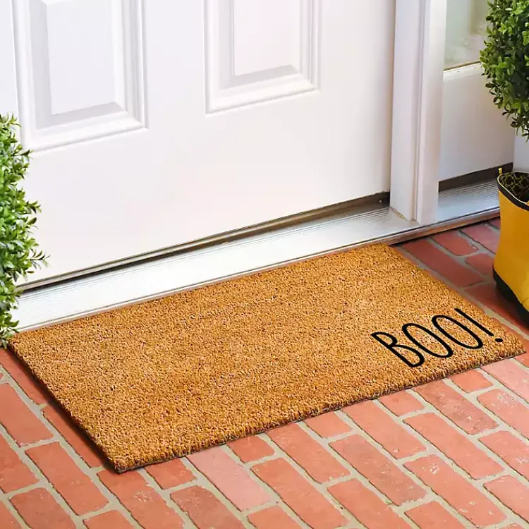Halloween>Kirklands Home Boo Halloween Doormat Brown