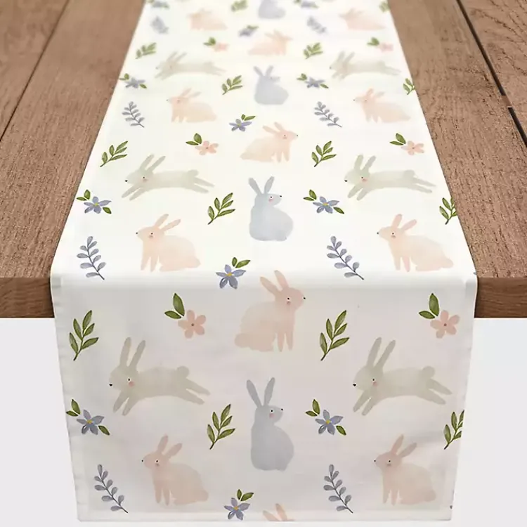 Easter Decorations>Kirklands Home Botanical Bunny Table Runner, 90 in.