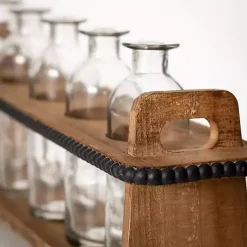 Vases>Kirklands Home Bottle Vase Runner with Wooden Stand