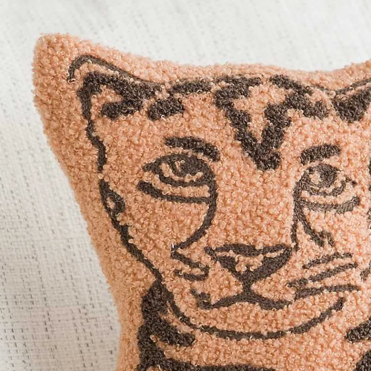 Pillows>Kirklands Home Boucle Leopard Shaped Accent Pillow Brown