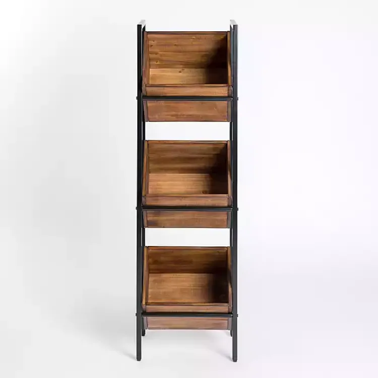 Kirklands Home 3-Box Standing Storage Rack Hot