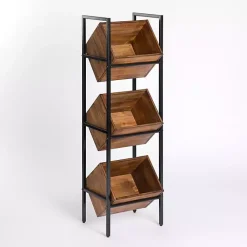 Kirklands Home 3-Box Standing Storage Rack Hot