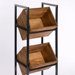 Kirklands Home 3-Box Standing Storage Rack Hot