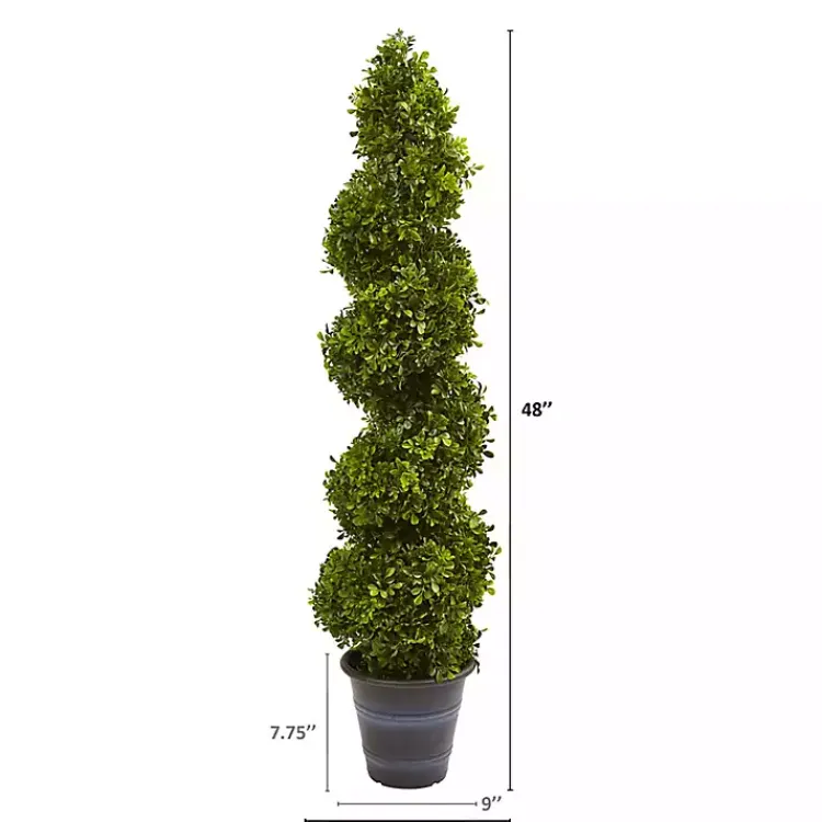 Trees & Topiaries>Kirklands Home Boxwood Spiral Topiary, 48 in.