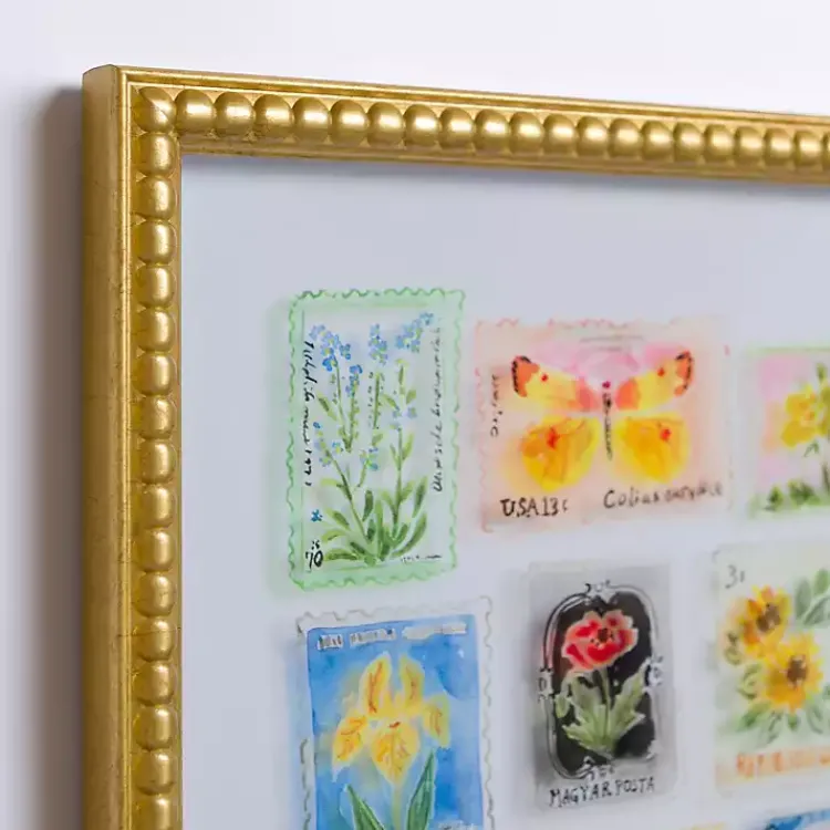 Kirklands Home Brackeen Postage Stamps Framed Art Print Multi Sale