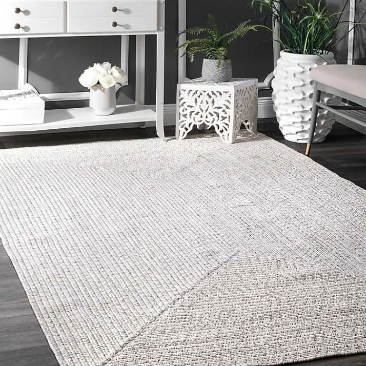 Kirklands Home Braided Leah Indoor/Outdoor Area Rug, 5x8 Gray