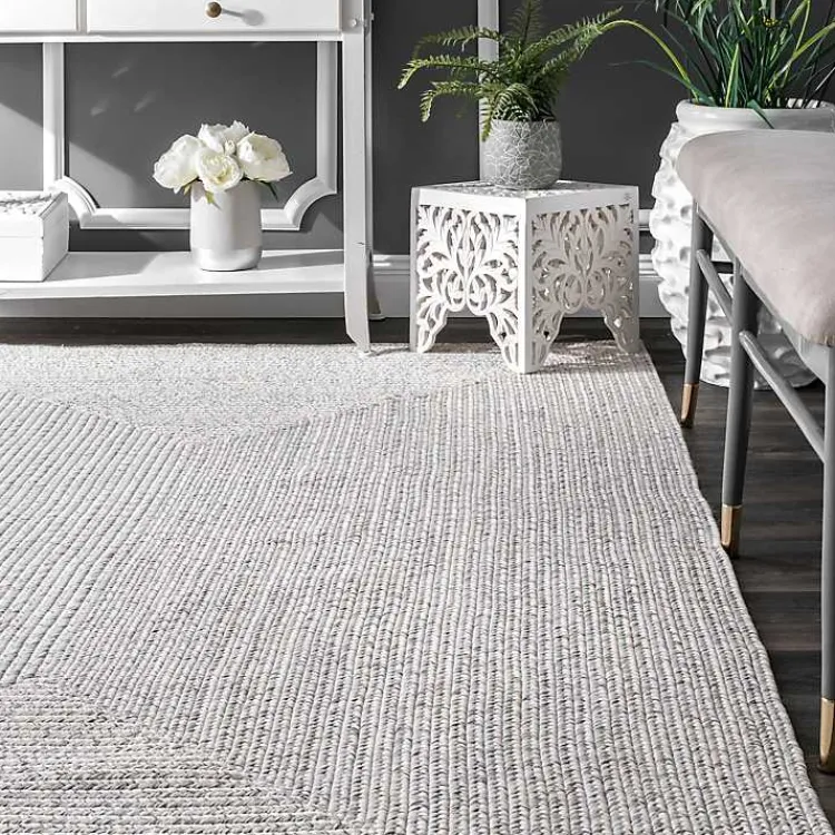 Kirklands Home Braided Leah Indoor/Outdoor Area Rug, 5x8 Gray