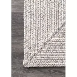 Kirklands Home Braided Leah Indoor/Outdoor Area Rug, 5x8 Gray