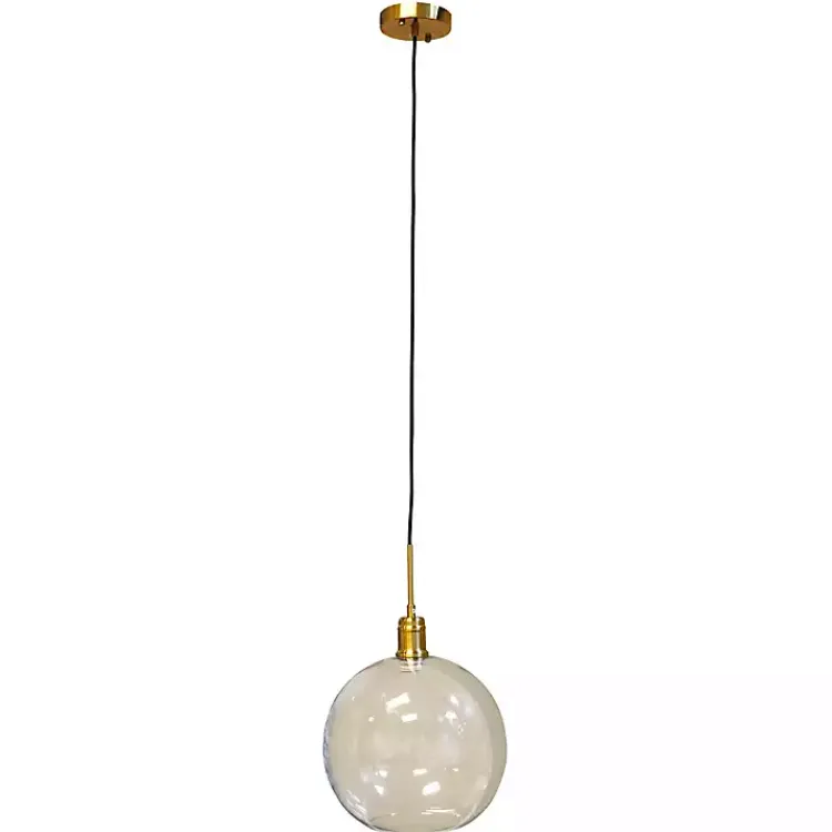 Kirklands Home Brass Glass Globe Pendant Light Gold