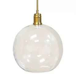 Kirklands Home Brass Glass Globe Pendant Light Gold
