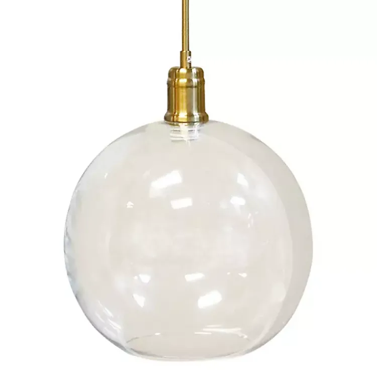 Kirklands Home Brass Glass Globe Pendant Light Gold