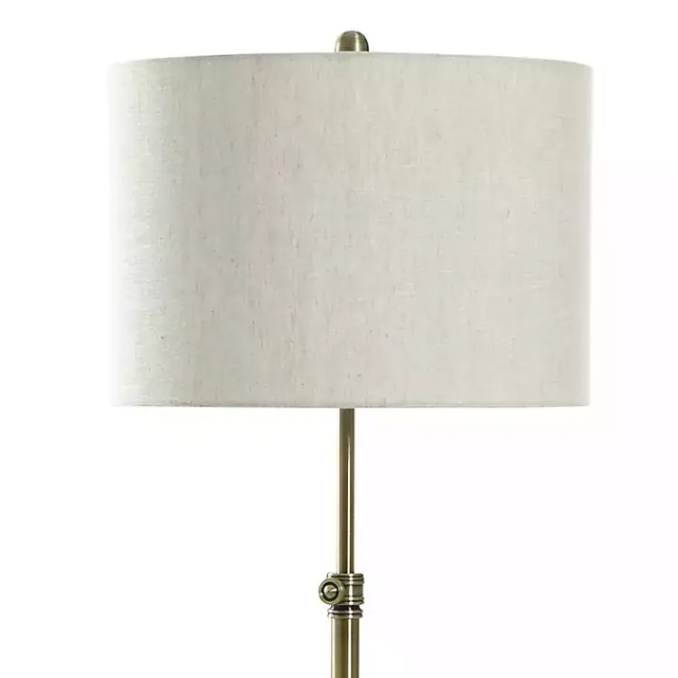 Kirklands Home Brass Lily Floor Lamp with Marble Base Gray Hot
